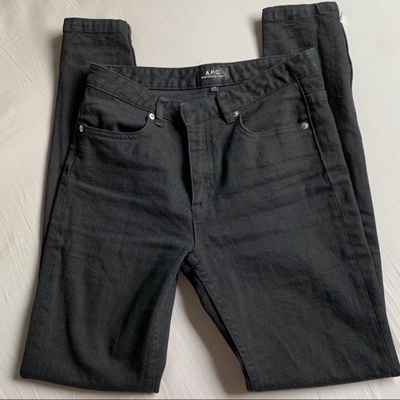 A.P.C. Mega Moulant Jeans in Noir - Picture 1 of 6